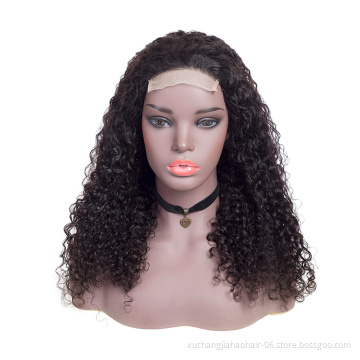 Factory sale 10A grade indian virgin unprocessed human hair water wave human hair wigs curly hair transparent lace front wig